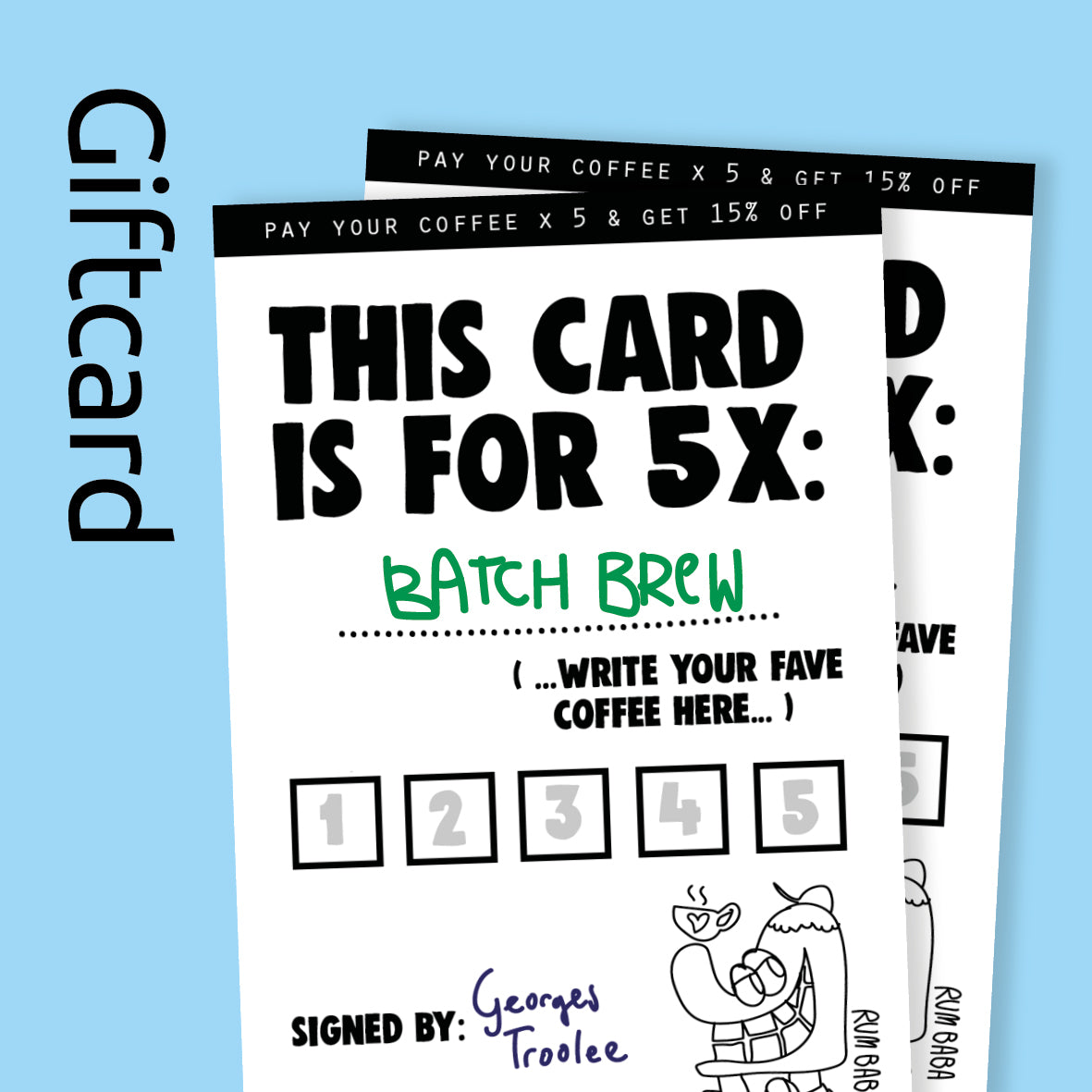 Coffee Punchkaart / Koffie Strippenkaart - In-Store Card