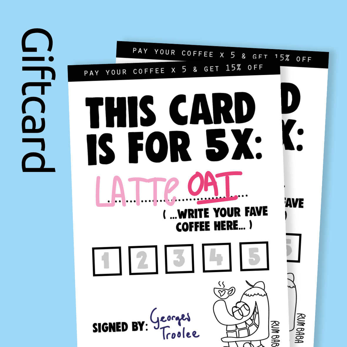 Coffee Punchkaart / Koffie Strippenkaart - In-Store Card