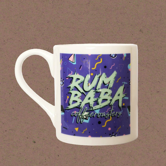 Rum Baba Porcelain Coffee Mug 'Purple Party'