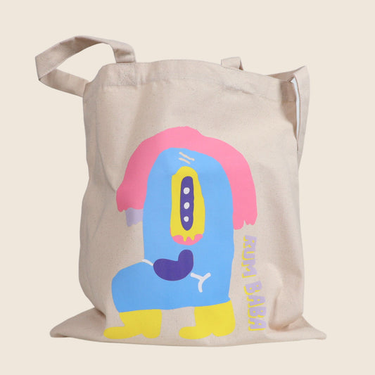 Rum Baba Tote Bag 'Pink hair dont care'